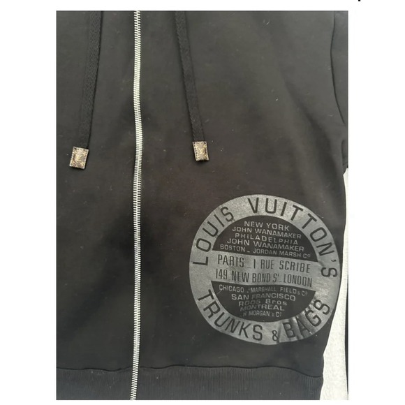 LOUIS VUITTON/ (Louis Vuitton) zip hoodie black Size:S - Picture 3 of 4